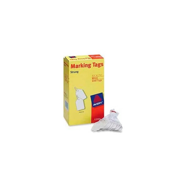 Avery Avery Marking Tags, 1-3/4" x 1-3/32", White, 1000 Tags/Box 12204 - main